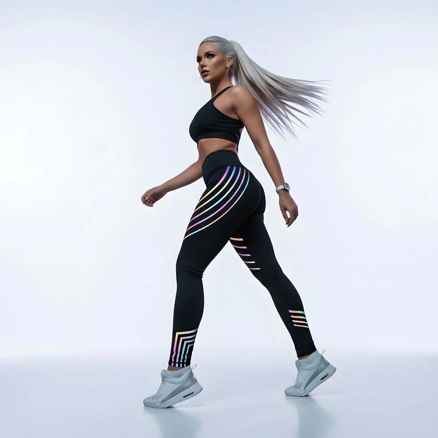 Alpha Juliet Aura High-Waisted Reflective Leggings ALPHA JULIET PREMIUM ACTIVEWEAR