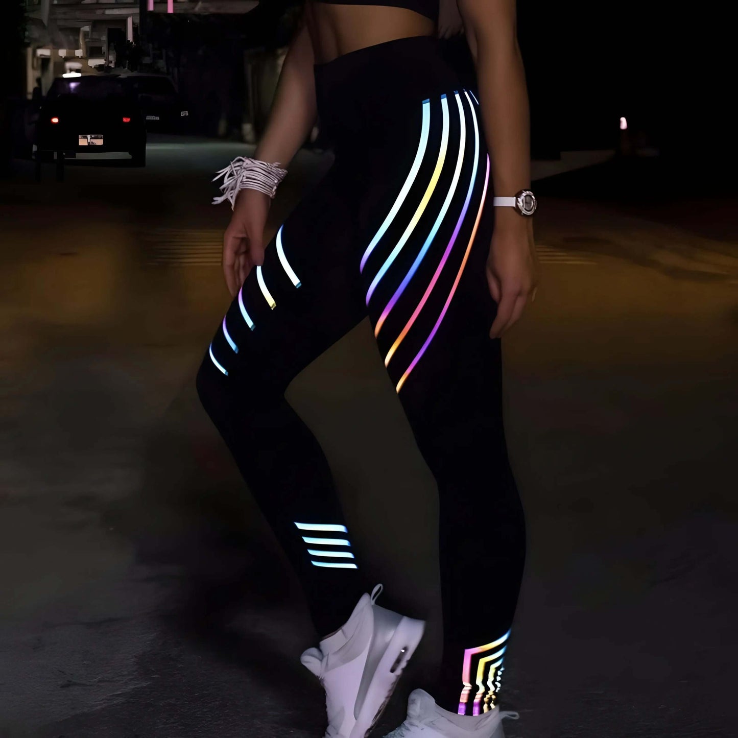 Alpha Juliet Aura High-Waisted Reflective Leggings ALPHA JULIET PREMIUM ACTIVEWEAR