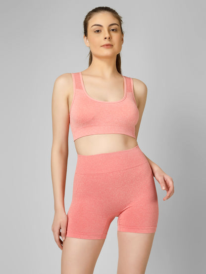 Women’s Seamless Activewear Set – Sports Bra & High Waist Shorts (Scrunch Butt Design)